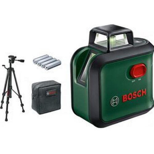 groen og sort Bosch krydslaser