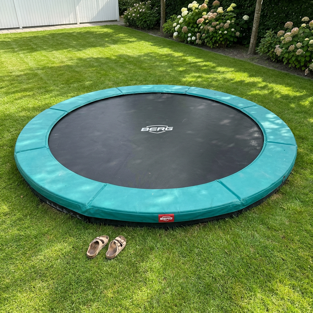 BERG SPORTS Favorit InGround 430 Grøn - Trampolin Cirkulær - 430 cm - Bedste trampolin - Havekrogen.dk