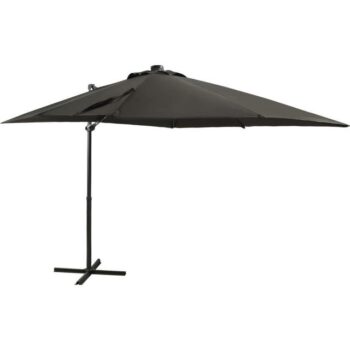 vidaXL-Cantilever-Umbrella-with-Pole-and-LED-Lights-250cm